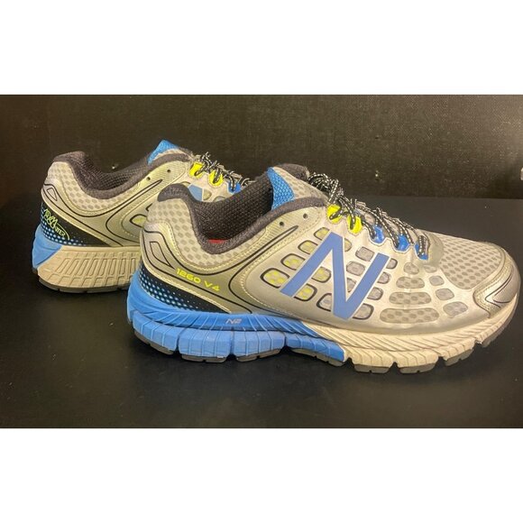 New Balance Men\'s Silver & Blue Sneakers Size 12 SKU 1925